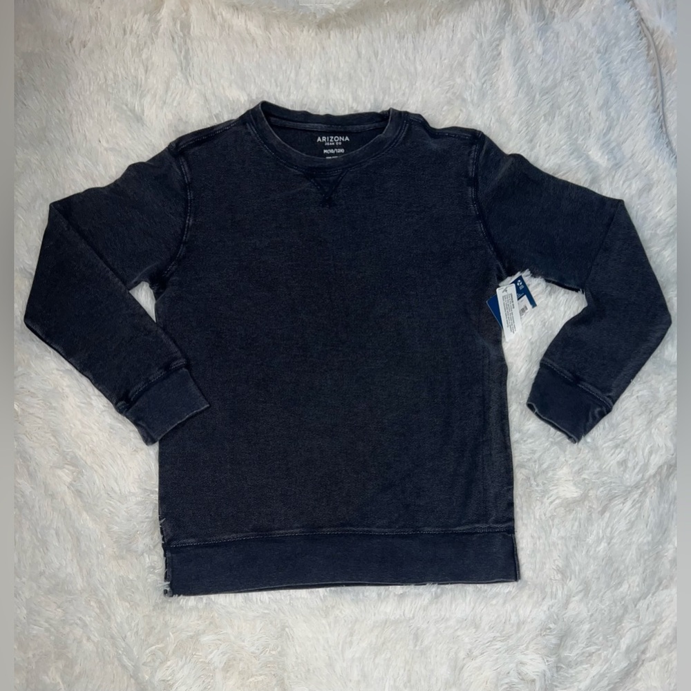 Arizona Jean -NWT- Youth: Medium -Black Denim Long Sleeve Crew Neck- 100% Cotton